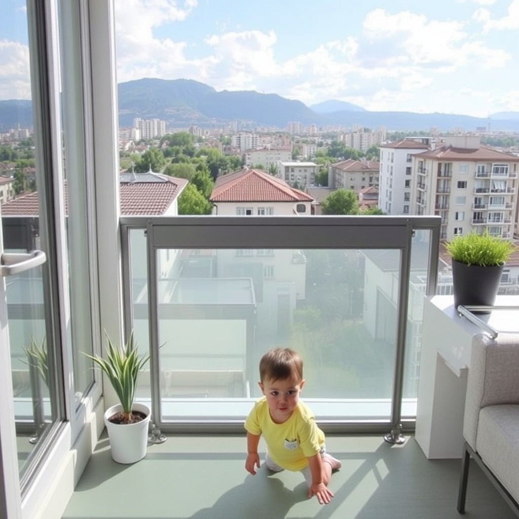 Beyoğlu Cam Balkon Kilit Mekanizması ile Çocuk Emniyeti